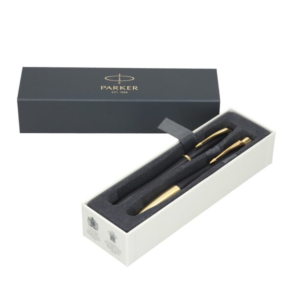 Poklon set Parker Royal Urban Black Mat GT – Hemijska olovka + Nalivpero - Image 2