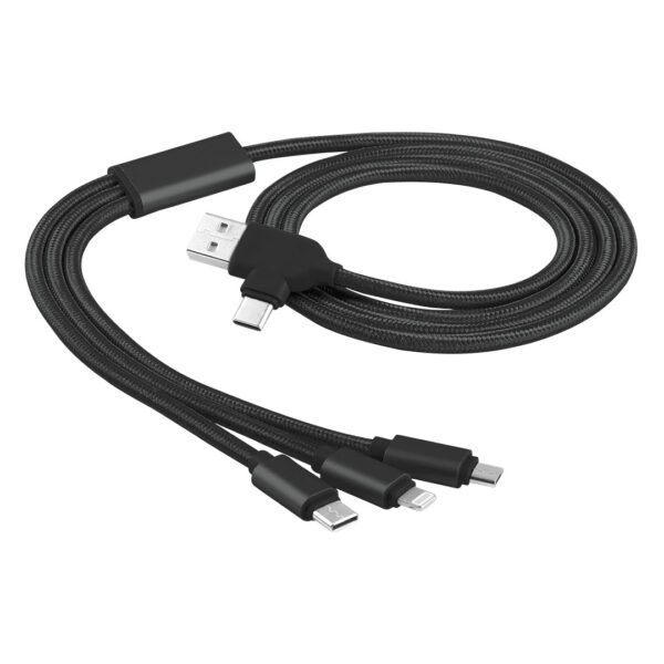 USB kabel za punjenje 6 u 1 Flet crni