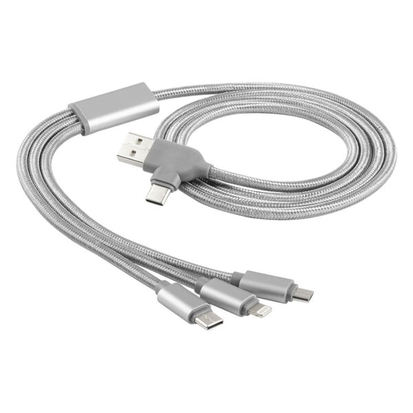 USB kabel za punjenje 6 u 1 Flet srebrni