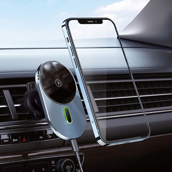 Držač i bežični punjač mobilnih uređaja sa magnetom za automobil Pixo Speed - Image 3