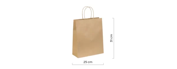 Kesa papirna Coco, 25x31x11cm, srebrna, pakovanje 50 kom - Image 2